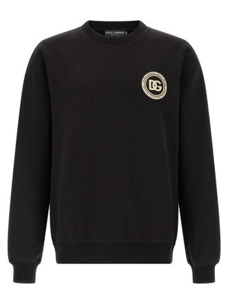 Dolce & Gabbana Black Cotton Mens Sweatshirt