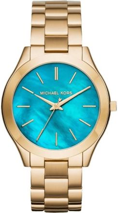Michael Kors Slim Runway Horloge - Dames - Horloges - Geel - ONE Size - Accessoires
