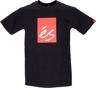 eS T-Shirts, male, Black, Size: M Black Crew Neck T-shirt Regular Fit
