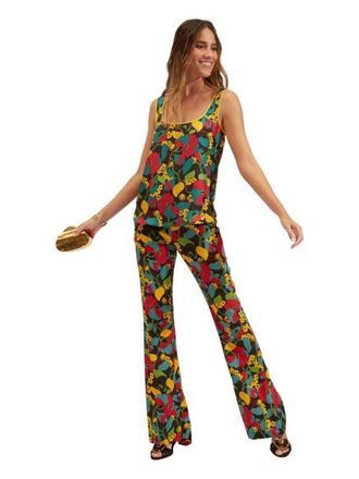 La DoubleJ Twirl Top Vines Brown at Nordstrom, Size X-Small