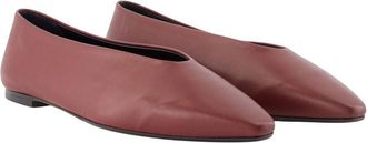 Aeyde Womens Betty Ballet Flats - Aeyde Leather Burgundy Calfskin Shoes Flat-Shoes