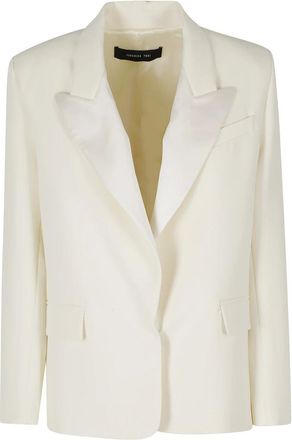 Federica Tosi Dames, Jassen, Beige, Maat: M Satijn
