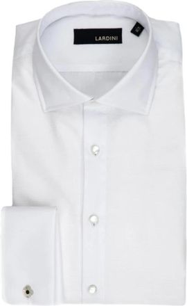 Lardini Frontale Plissettato - Heren - Zakelijke Overhemden - Wit - 3XL - Overhemden