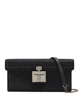 Oscar De La Renta Clutch Alibi con pavé - Nero
