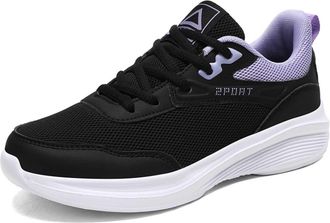 Generic Shoes for Mens Womens Ladies Breathable Sneakers Fashion Platform Leather Lightweight Comfortable Wedge Walking Tennis Travel Flat Feet Plantar Fascii