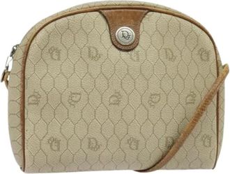 Dior Pre-owned Vintage Plastic Schoudertas - Dames - Vintage Schoudertas - Beige - ONE Size - Leer - Vintage