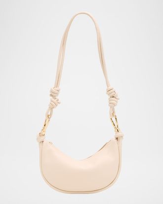 SIMKHAI Avery Curved Leather Crossbody Bag