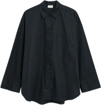 By Malene Birger Overhemden, Dames, Zwart, 2Xs, Katoen, Derris Katoenen Overhemd