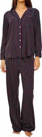 Rails Luna Pajama Set In Navy Oxblood Stripe