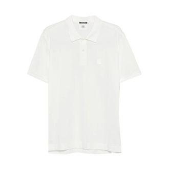 C.P. Company Polo Shirts, male, White, Size: XL Polo with logo patch