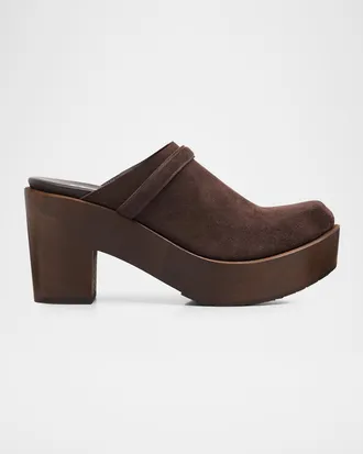 Pedro Garcia Della Woodstock Suede Clogs