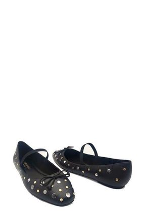 Kenneth Cole Myra Stud Mary Jane Flat in Black at Nordstrom, Size 8