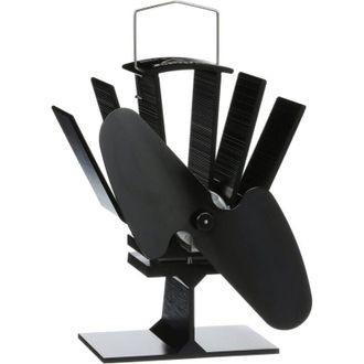 OEM Original Mini, 815caxbx, Ventilador De Estufa De Le&ntilde;a De Estilo Cl&aacute;sico, Alimentado Por Calor, 85 Cfm, Hoja Negra De 16,5 Cm