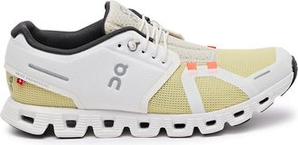 On Cloud 5 Push Panelled Mesh-knit Sneakers - Cream - 6 (IT37 / UK4)