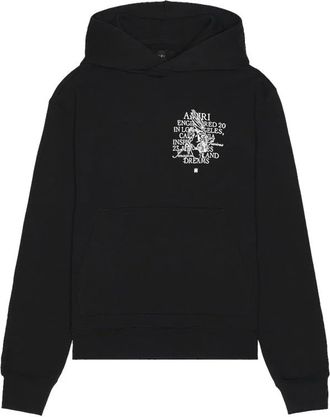 Amiri Mens Precious Memories Printed Hoodie in Black