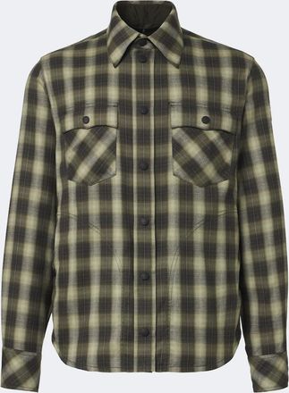 Moncler Plaid cotton-blend shirt