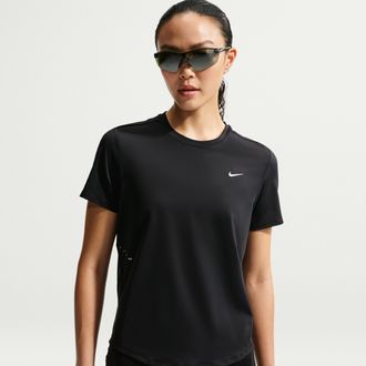Nike Womens Swift Dri-FIT Short-Sleeve Running Top in Black | IU1052-010