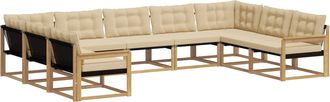 vidaXL Conjunto De Sof&aacute;s De Exterior 9 Uds. Y Beige Vidaxl