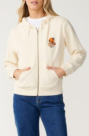 Rip Curl Surf Culture Graphic Zip Hoodie in Hawaii Bone at Nordstrom, Size Xx-Large