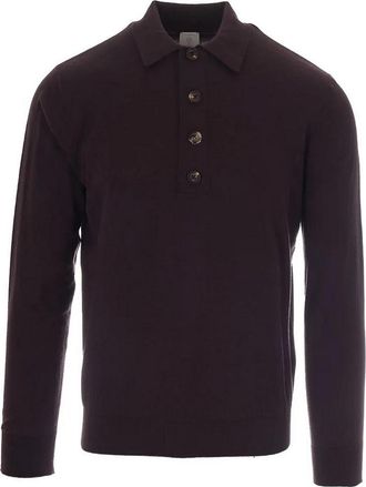 Eleventy Knitwear Polo Burgundy