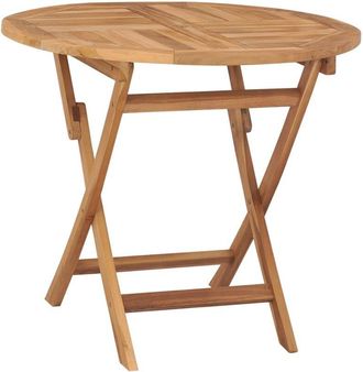 vidaXL Mesa de jardín plegable madera de teca maciza 85x76 cm Vidaxl