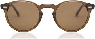 Arise Collective Oval Full Rim Plastic Womens Sunglasses Brown Size 47 - Free Lenses - Arise Collective