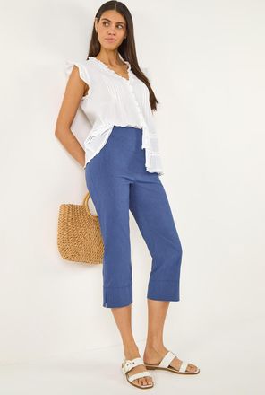 Roman Denim Side Split Stretch Trouser