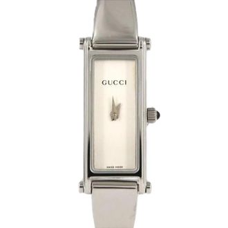 Gucci Pre-owned Watches, female, Gray, Size: ONE SIZE Pre-owned Stainless Steel Quartz