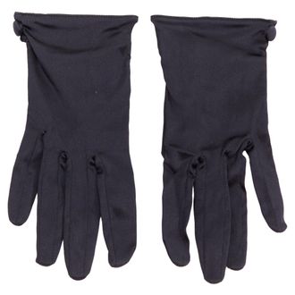 Giorgio Armani satin white cuff evening gloves