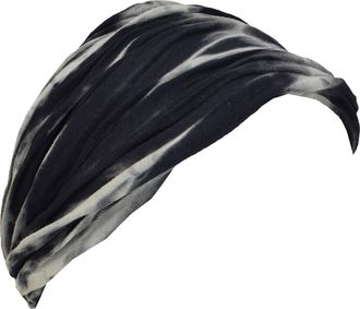 Gheri Cotton Nepalese Tie Dye Hippie Colorful Headwrap Headband Black Grey