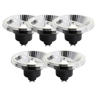 LUEDD Luedd - Juego De 5 Bombillas Led Gu10 Regulables En 3 Pasos De 111 Mm, 10,5 W, 770 Lm, 4000 K