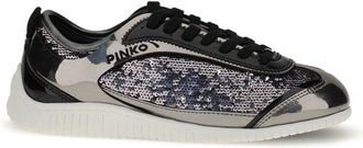 Pinko Pinko Womens Sequined Sneakers - Black Nylon - Size EU 37