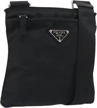 Prada Pre-owned Vintage Nylon Shoulder Bag - Dames - Vintage Schoudertas - Zwart - ONE Size - Nylon - Vintage