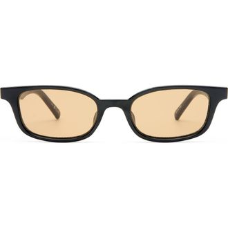 Le Specs Gender Inclusive Echelon 52mm Rectangle Sunglasses in Black/Yellow at Nordstrom