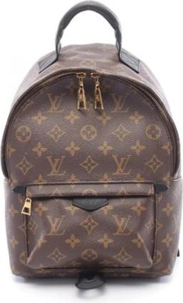 Louis Vuitton Pre-owned Vintage Canvas Rugzak - Dames - Vintage Rugzakken - Bruin - ONE Size - Leer - Vintage