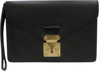 Louis Vuitton Pre-owned Clutches, female, Black, Size: ONE SIZE Pre-owned Syst&egrave;me Dragonne Epi Leather Clutch Bag