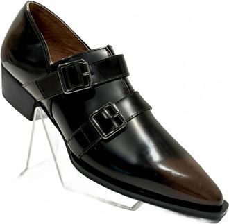 All Black Womens Monk Loafers In Coffee