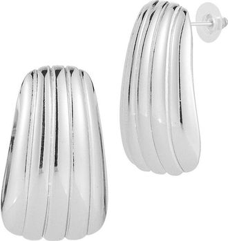 Glaze Jewelry Silver-Plated Stainless Steel Earrings