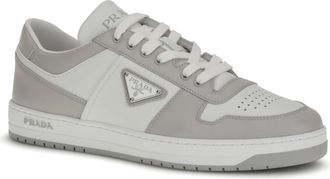 Prada Mens Sneakers Downtown White-Crystal Lace-Up Shoes White/crystal Flat