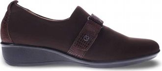 Revere Comfort Shoes Womens Genoa Stretch Loafer In Espresso