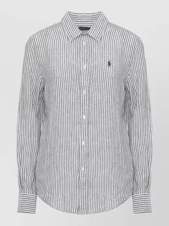Ralph Lauren linen shirt straight cut collar long sleeves