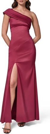 DKNY Seamed One Shoulder Gown in Sangria at Nordstrom, Size 10