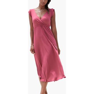 Lascana Side Slit Maxi Dress in Berry at Nordstrom, Size 12