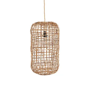 Bazar Bizar L&aacute;mpara colgante de hoja de pl&aacute;tano en marr&oacute;n 30x30x57 cm