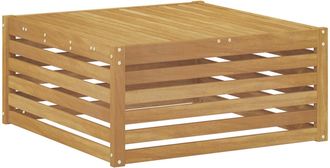vidaXL Mesa De Exterior Madera De Acacia S&oacute;lida Blanco 79 X 79 X 37 Cm Vidaxl