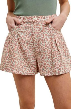 Wishlist Flora Pleated Shorts in Cream/Mauve at Nordstrom Rack, Size Medium