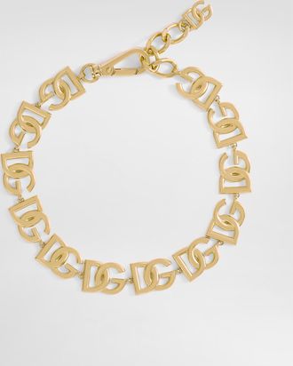 Dolce & Gabbana Choker With Dg Logos - Woman Bijoux Gold Metal Onesize