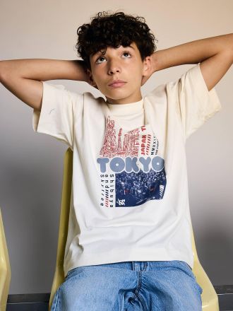 Jonen Jungen Kurzarm-T-Shirt Jonen wollwei&szlig;
