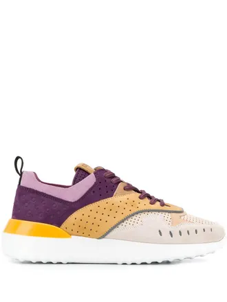 Tod's Sneakers met colourblocking - Beige