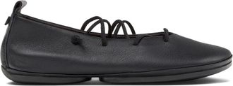 Camper Ballerine in pelle con lacci - Nero